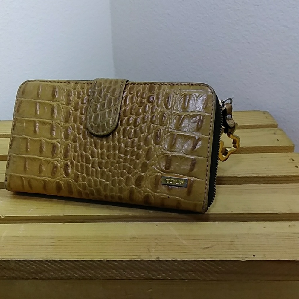 Tous leather Alligator Wallet